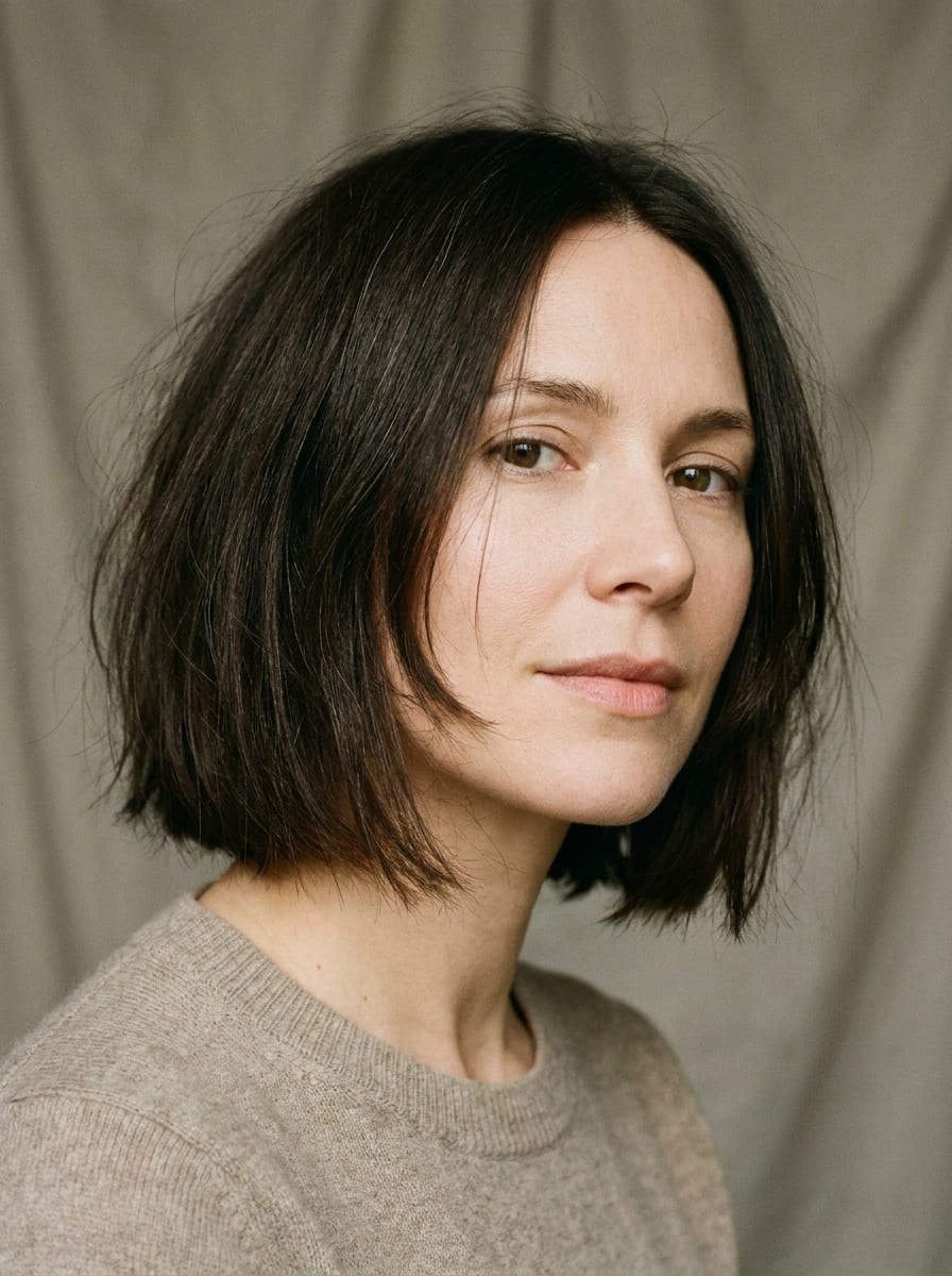 Kinnlanger Bob mit Face-Framing - Kurzhaarfrisur für feines Haar